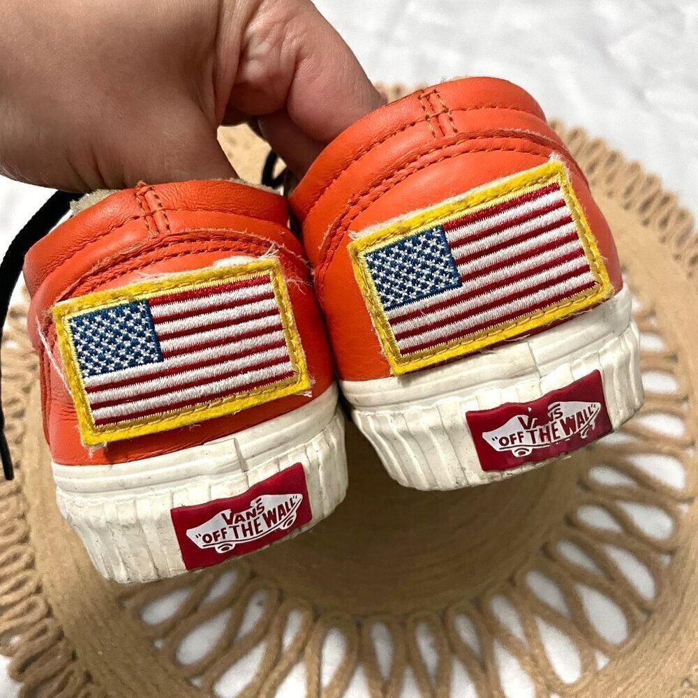 Vans Old Skool NASA Space Voyager Firecracker Orange Leather Men 6/ Women 7.5 - Picture 7 of 10